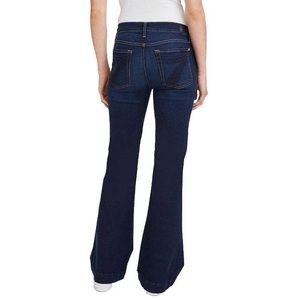 7 For All Mankind Dojo Wide Leg Denim Dark Jeans Flare Women's size 30x32
